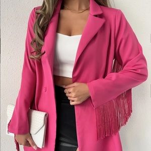 Pink Blazer with Fringe